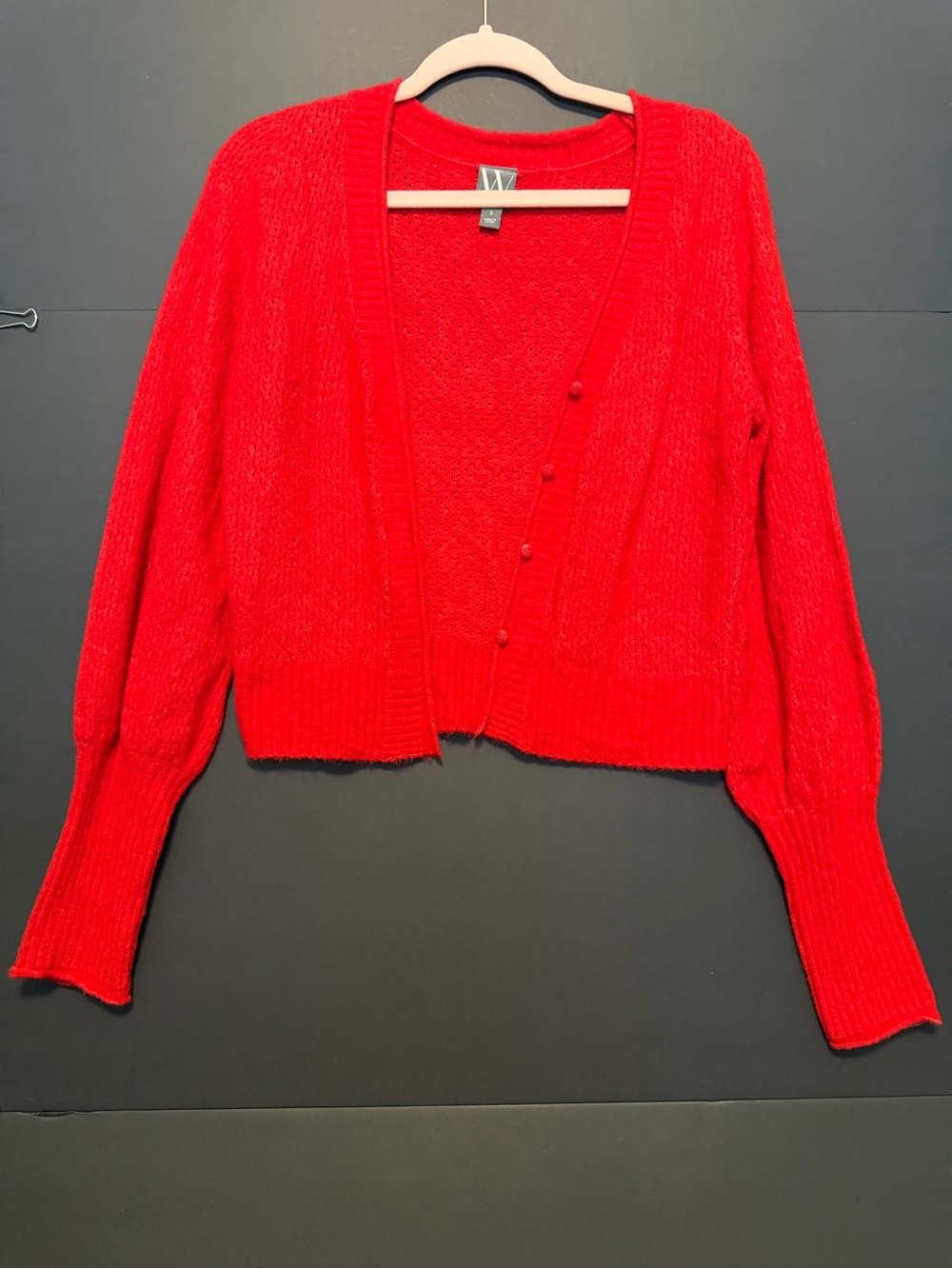 Worthington Red Women's Knit Button-Front Cardigan Sweater